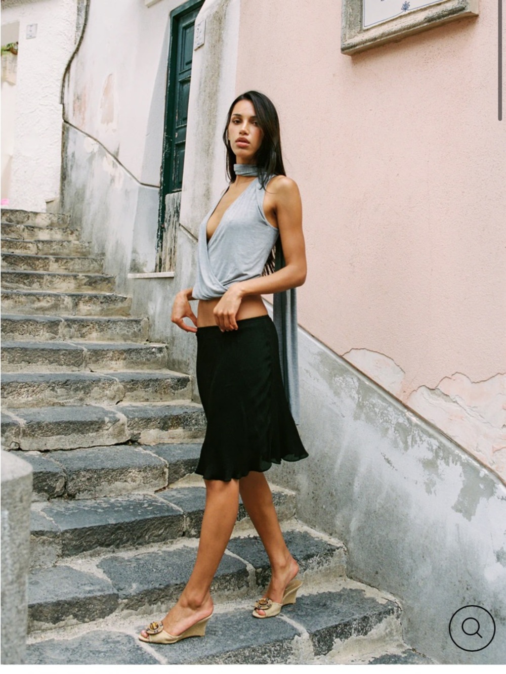 With Jean vivi top and skirt